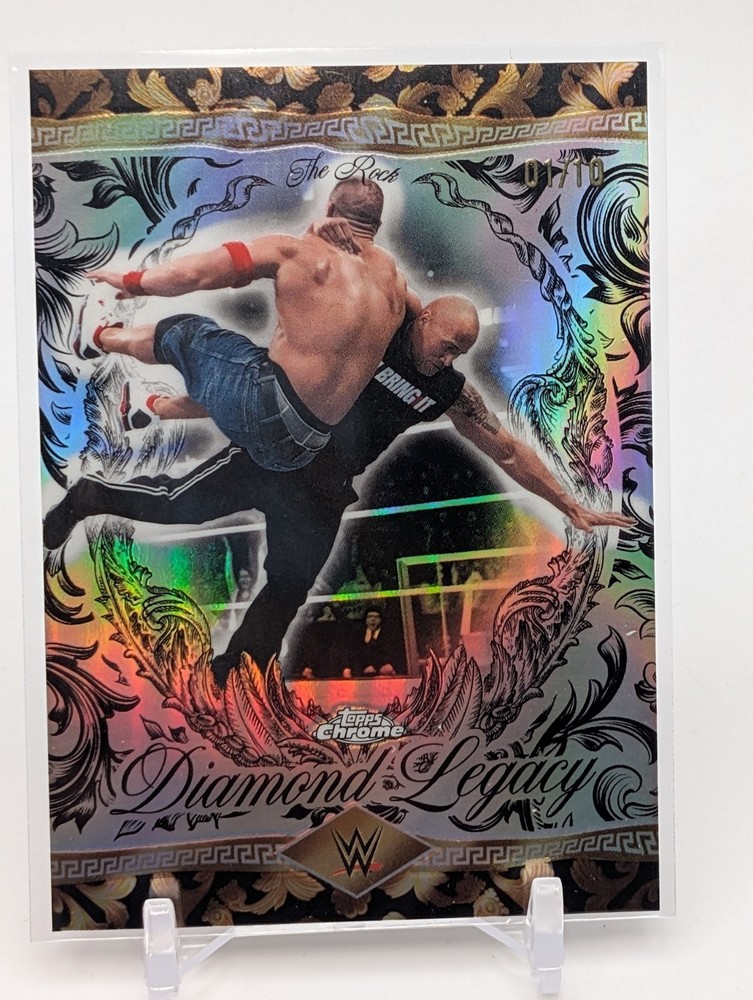 2026 Chrome WWE The Rock Diamond Legacy Black 1/10 RDL-15