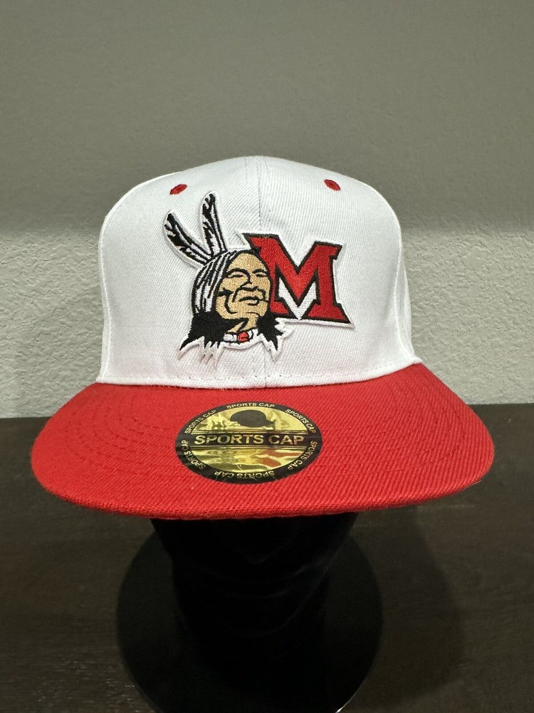 MIAMI OHIO RETRO THROWBACK CLASSIC INDIANS REDSKINS REDHAWKS SNAPBACK HAT NEW 🏈