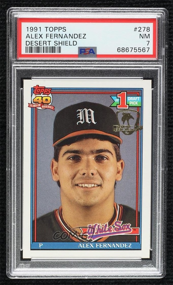 1991 Topps Operation Desert Alex Fernandez #278 PSA 7 Rookie RC Shield 00l8