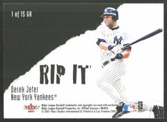 2001 Fleer Premium Grip It and Rip It #1 GR Roger Clemens/Derek Jeter NY Yankees