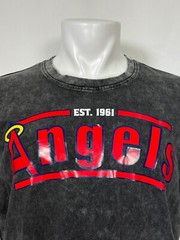 Los Angeles Angels MLB 2024 SGA 80&rsquo;s Black Throwback Tie Dye T-Shirt Men&rsquo;s XL