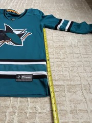 Fanatics NHL San Jose Sharks Women’s XL Teal Black White Hockey Jersey