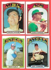 1972 Topps baseball mid-range set break 404-601 – You Pick &lsquo;Em