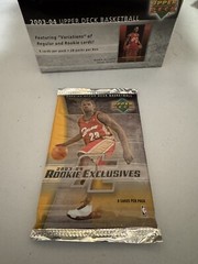 2003-04 Upper Deck ROOKIE EXCLUSIVES Sealed Pack LeBron James RC Year Basketball