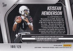 Keisean Henderson 2025 Panini Prizm Black Blue Ice Prizm Rookie RC 100/125 #199