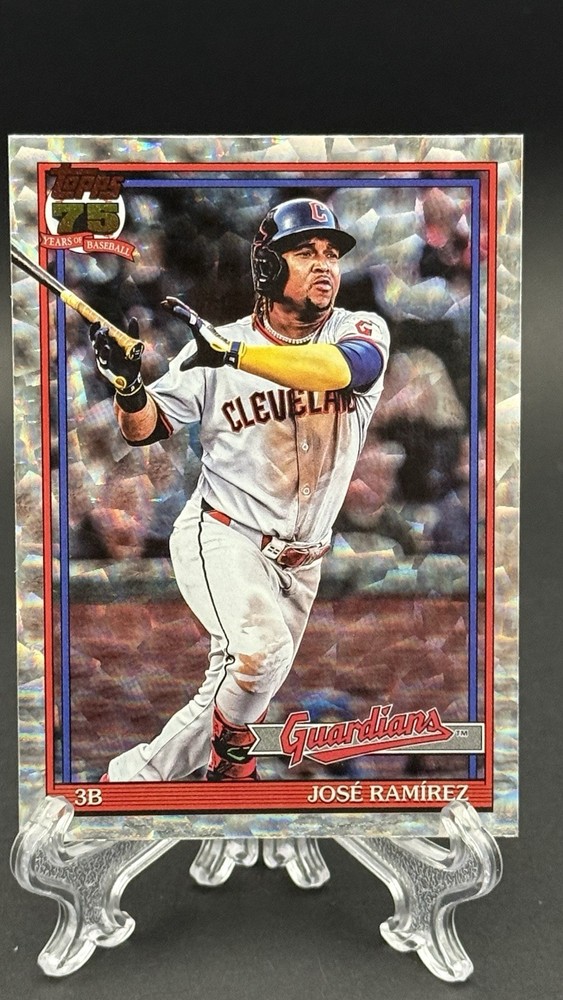 2026 Topps 1991 Throwback Silver Crackle T91-69 Jose Ramirez Cleveland Guardians