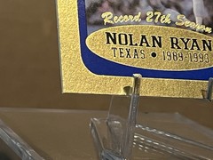 1993 Bleachers Nolan Ryan Texas Rangers 1989-1993 23kt 2100/10000