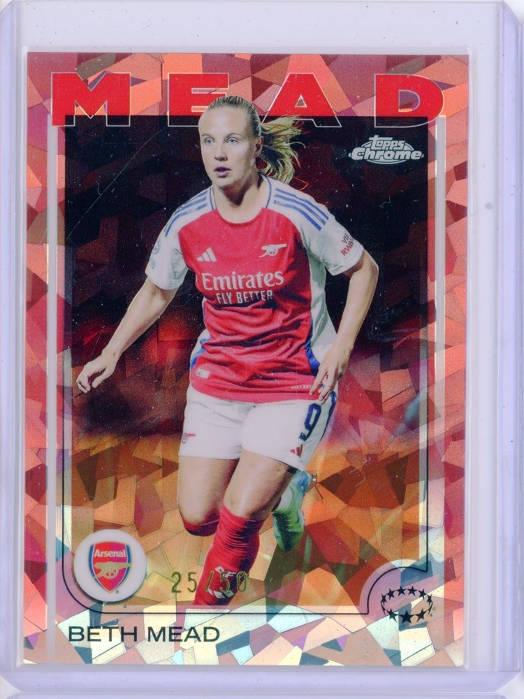 2024-25 Topps Chrome Sapphire UEFA Women&rsquo;s BETH MEAD Rose Gold Ref 25/50