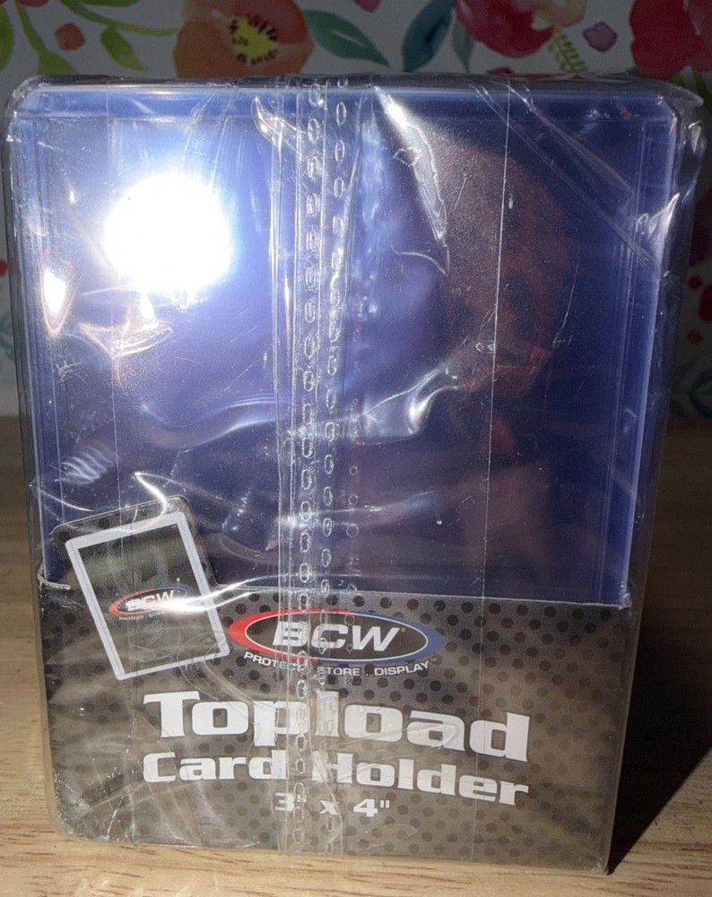 Topload Card Holder 100-Pack BCW 100 Count 3 X4 Clear Card Holder 4 Packs Of 25!