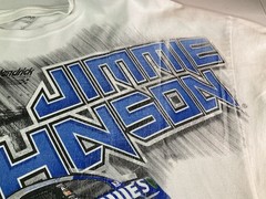 HENDRICK MOTORSPORTS Jimmy Johnson 48 Blue, Black White Tee. Sz 3XL. Good Cond.