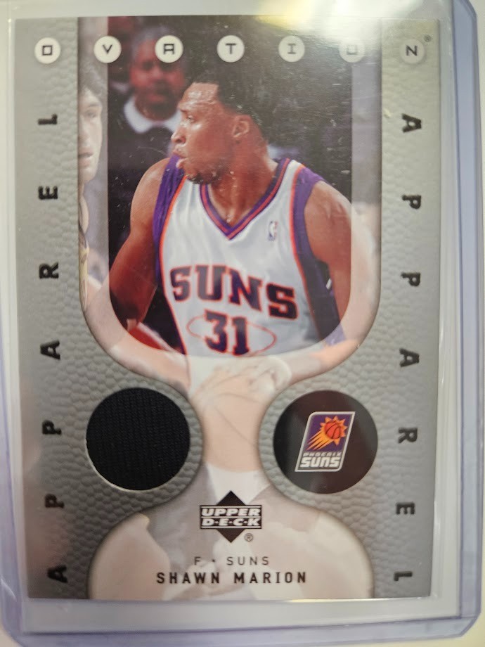 2006-07 Upper Deck Ovation SHAWN MARION Apparel Jersey #OA-SM, Phoenix Suns
