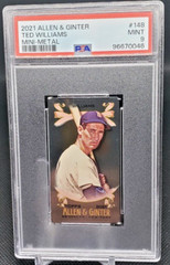 2021 Topps Allen & Ginter Mini Metal #148 Ted Williams #/3 PSA Mint 9 (JBC1300)