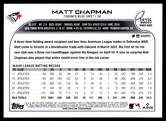 2022 Topps Update #US235b Matt Chapman Image Variation