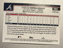 2025 Topps #103 Spencer Schwellenbach RC Fanatics Topps Logo Foil Border Rookie