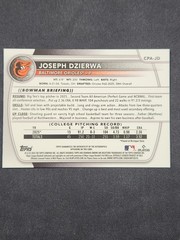 2025 Bowman Draft – Joseph Dzierwa 1st Blue Wave Refractor Auto /150 (AU, RC)