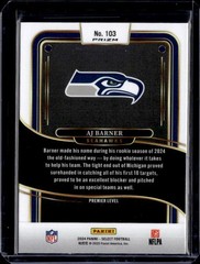 2024 Panini Black #103 AJ Barner green and Yellow shock