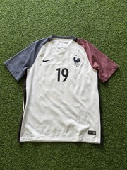 France 2016 Paul Pogba #19 Soccer Jersey White Blue Red Men&rsquo;s Size M