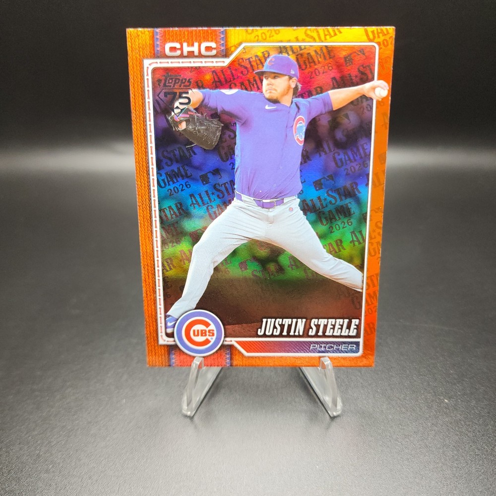 2026 Topps All Star Justin Steele Orange Rainbow Foil #/25 Cubs