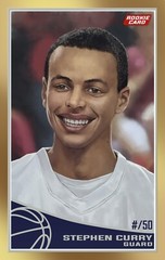 FAME: STEPHEN CURRY #1 COMIC TOPPS ROOKIE CARD GOLD FOIL VARIANT LTD 50 NUMBERED