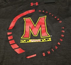Under Armour Mens Maryland Terrapins Long Sleeve Shirt XL Loose Dark Grey