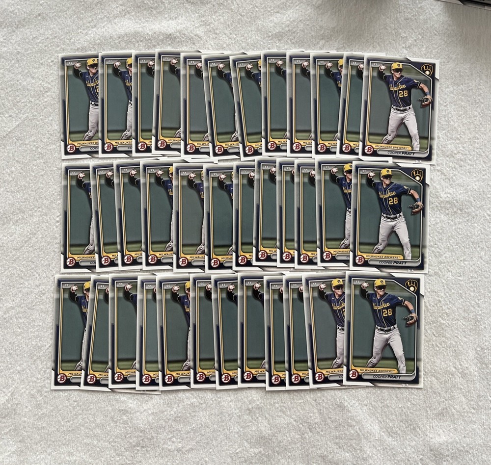 2024 Bowman Draft Paper Cooper Pratt Milwaukee Brewers #BD-84 36 Card Lot