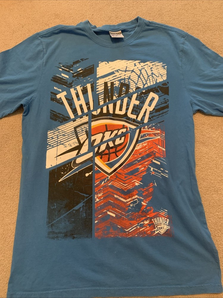 Oklahoma City Thunder Blue Zipway Shirt | Men’s Large