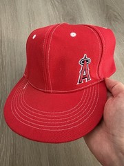 Anaheim Angels Hat Cap Strap Back Adult One Size Red MLB Sixth Man Promotions
