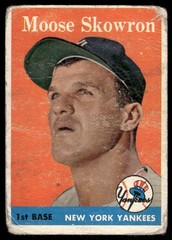 TIRED MOOSE SKOWRON 1958 TOPPS #240 BILL VINTAGE YANKEES POOR FILLER *TPHLC-9035