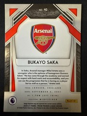 Bukayo Saka 2020-21 Panini Prizm EPL Premier League Rookie Arsenal RC 🔥England