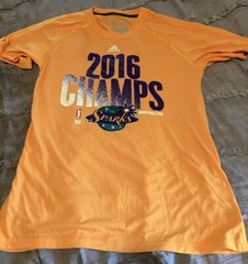 LOS ANGELES SPARKS Basketball Adidas 2016 WNBA Champions MEDIUM Shirt FREE SHIP