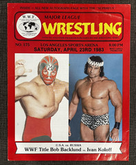 WWF Major League Wrestling Program Bob Backlund Ivan Koloff 4/23/83 Los Angeles