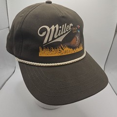 American Needle Miller High Life Retro Snapback Rope Hat Brown Cap NWOT