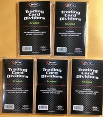 5 Packs of 10 BCW Graded Size Trading Card Dividers(50) Fast Priority Shipping