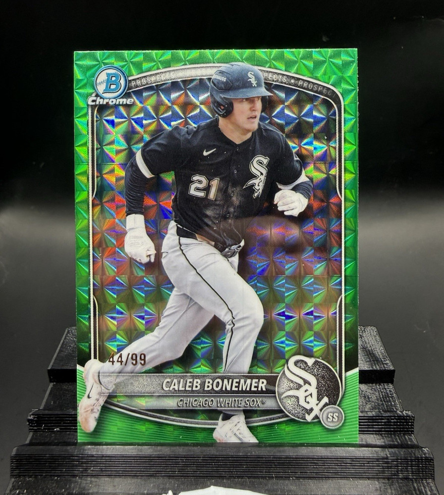 Topps 2025 Bowman Draft Chrome Caleb Bonemer Green Geometric /99 #BDC-184