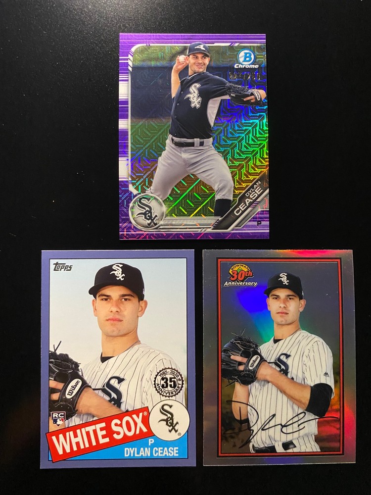 DYLAN CEASE Nice 3 Card Lot! 2019 Bowman Purple Mojo, &rsquo;19 Bowman 30th Refractor+