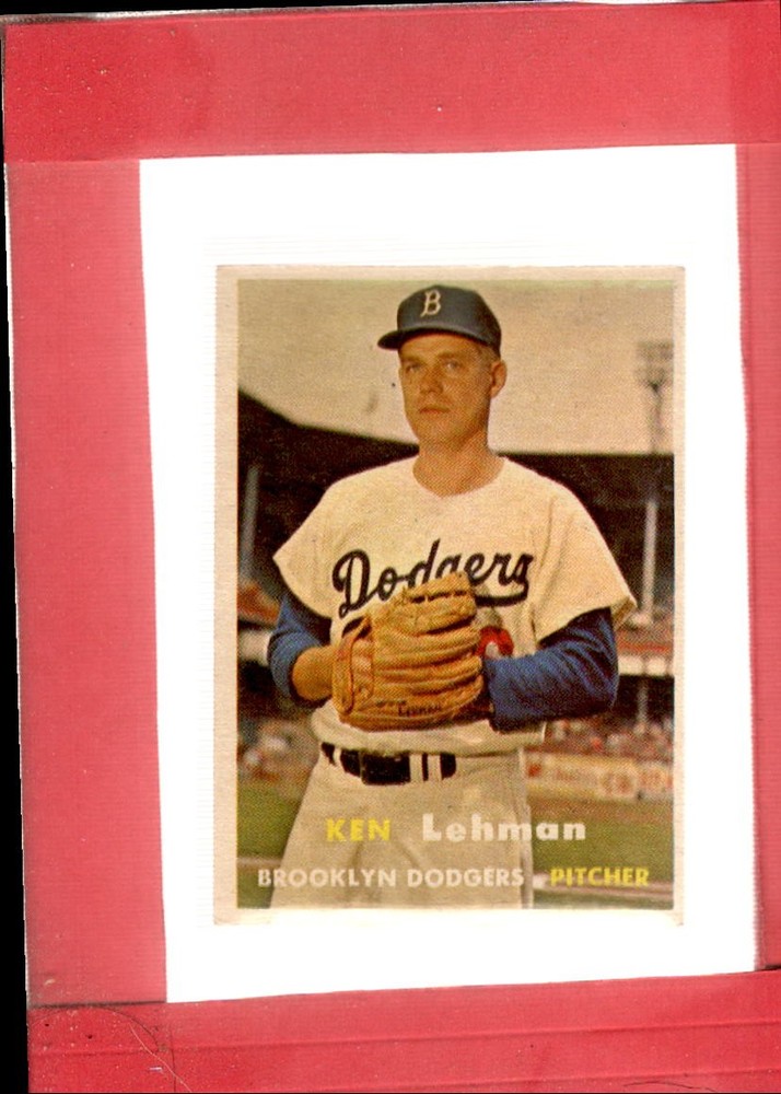 1957 Topps #366 Ken Lehman EX+ Excellent+ Dodgers ID:75909
