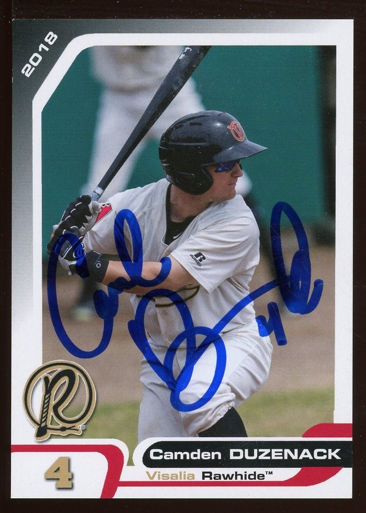 2018 Visalia Rawhide CAM DUZENACK Signed Card autograph AUTO DBACKS CAMDEN