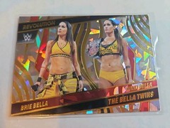 2022 Panini Revolution Nikki + Brie Bella Fractal #145 WWE Parallel