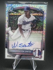 2025 Bowman Chrome Autographs Winston Santos Speckle Refractor /299 (AU, RC)