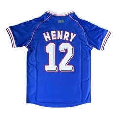 Thierry Henry France 1998 World Cup Home Jersey Retro Shirt – Mens Sizes – New