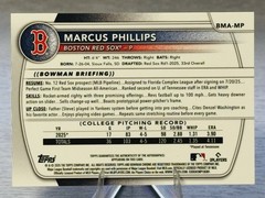 🔥⚾️MARCUS PHILLIPS 2025 Bowman Chrome Purple Mojo Refractor Auto /199 #SOX!⚾️🔥