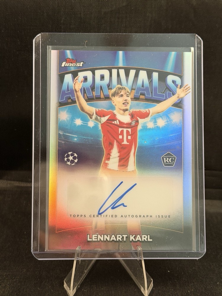 2025-26 Topps Finest – Lennart Karl Arrivals Auto RC Refractor AA-LK