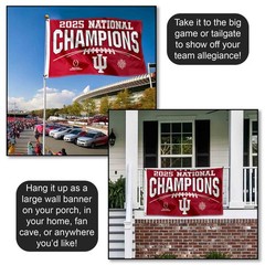 Indiana Hoosiers National Champions 2025 3×5 Flag