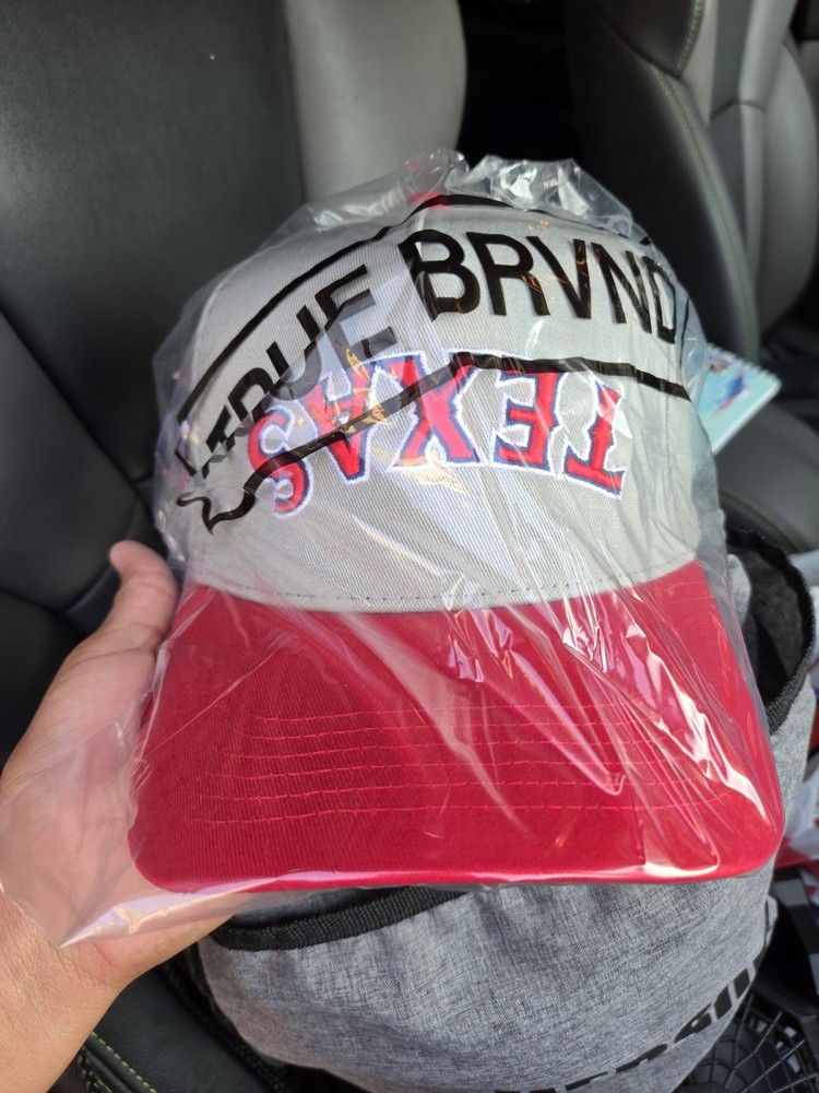 Texas Rangers x True Brvnd – RED / GRAY (1996 Road Grey) Theme Night Hat 7/20/26