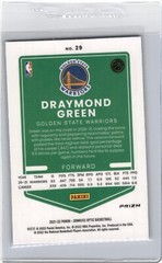 DRAYMOND GREEN 2021-22 OPTIC BLUE VELOCITY PRIZM WARRIORS K3