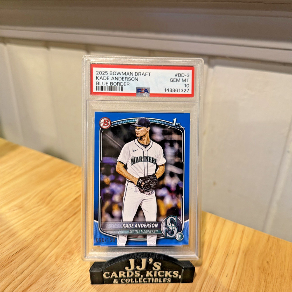 Kade Anderson 2025 Bowman Draft, 1st Blue Border /150, #BD-3, PSA GEM MT 10