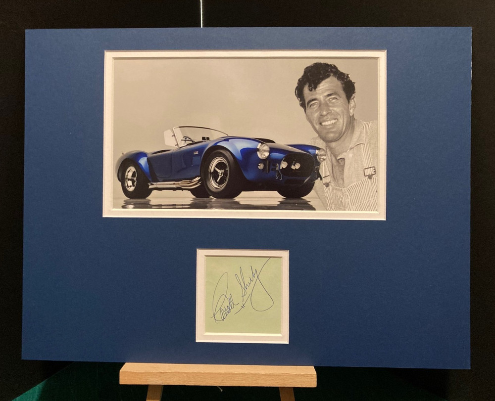 CARROLL SHELBY American Designer AC COBRA Authentic Signed 16×12 Display CAv COA
