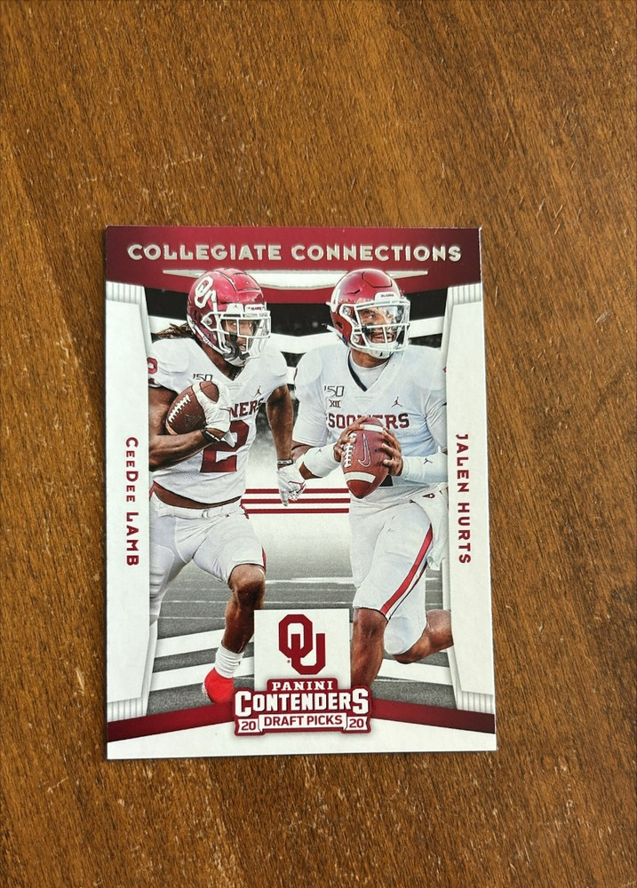 Hurts Lamb 2020 Contenders Connections Rookie #2 Sooners Cowboys Eagles RC