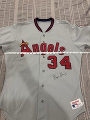 Rawlings California Angels Bryan Harvey Road Jersey 1990 Gray Grey Size 46