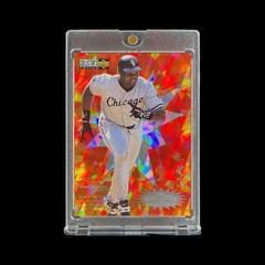 FRANK THOMAS RARE ORANGE CRACKED ICE CRASH CARD 1996 Upper Deck – White Sox